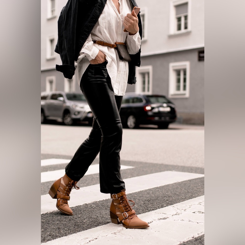 CHLOE • Rylee Python Leather Boots - Picture 11 of 16